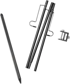 KICHOUSE Outdoor Multifunctional Camping Light Aluminum Alloy Folding Lamp Pole Tent Lamp Hanger Black