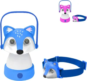 Kids Camping Essentials – Fox LED Kids Lantern and Rechargeable Kids Headlamp Set | Multiple Purposes Kids Nightlight/Flashlight Toys – Great Holiday, Halloween N Birthday Gifts for Toddlers and Kids