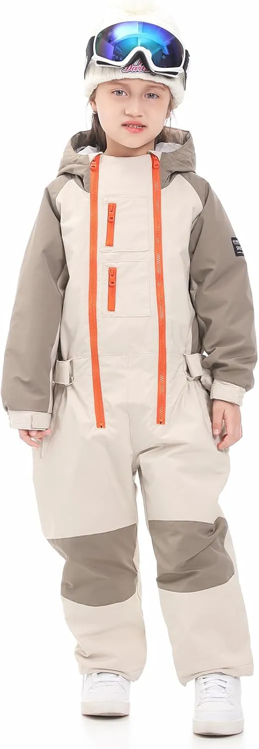 Kids Girls Boys One Pieces Snowsuits Ski Suits Jumpsuits Snowboard Outdoor Winter Waterproof Jackets