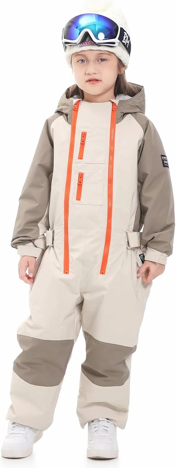 Kids Girls Boys One Pieces Snowsuits Ski Suits Jumpsuits Snowboard Outdoor Winter Waterproof Jackets