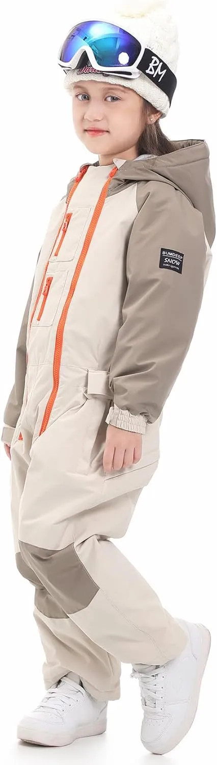 Kids Girls Boys One Pieces Snowsuits Ski Suits Jumpsuits Snowboard Outdoor Winter Waterproof Jackets