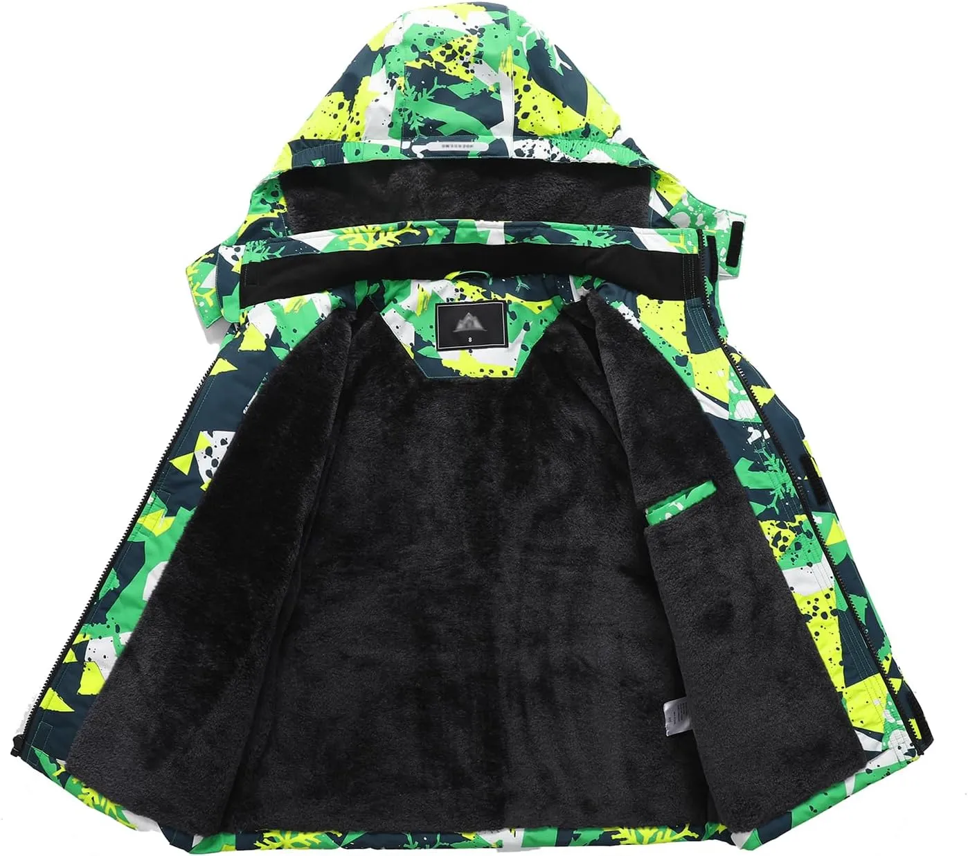 Kid's Ski Jacket Waterproof Winter Coat Boy's and Girl's Fleece Snowboarding Jackets with Detachable Hood