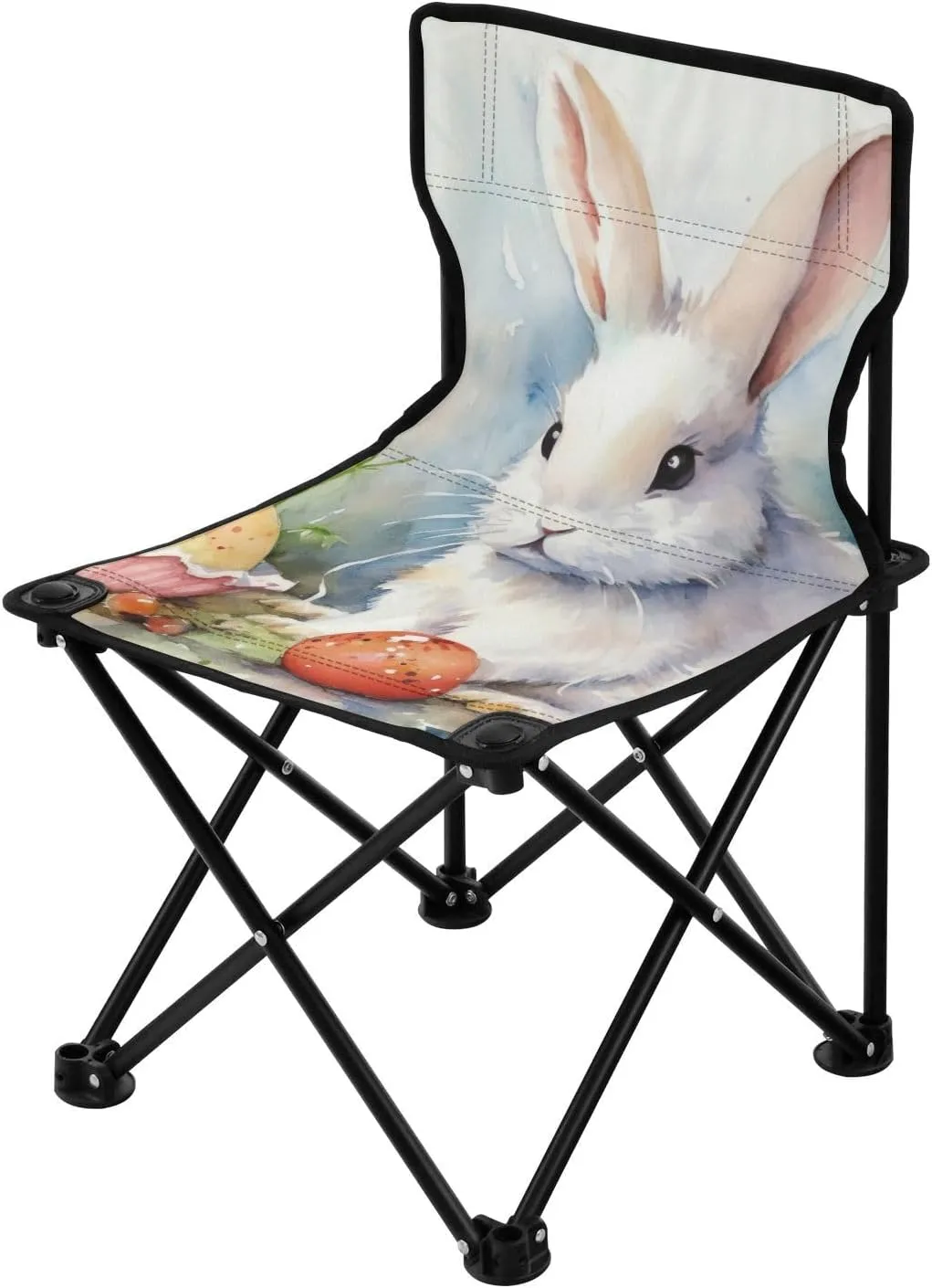 Kigai Folding Camping Chair Heavy Duty Chair Ultralight Compact Portable Beach Chair for Outdoor Camp, Hiking, Travel, Beach, Sporting Event and Picnic, Easter Rabbit