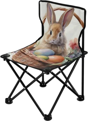 Kigai Folding Camping Chair Heavy Duty Chair Ultralight Compact Portable Beach Chair for Outdoor Camp, Hiking, Travel, Beach, Sporting Event and Picnic, Easter Rabbit