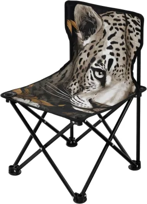 Kigai Folding Camping Chair Heavy Duty Chair Ultralight Compact Portable Beach Chair for Outdoor Camp, Hiking, Travel, Beach, Sporting Event and Picnic, Leopard