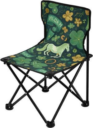 Kigai Folding Camping Chair Heavy Duty Chair Ultralight Compact Portable Beach Chair for Outdoor Camp, Hiking, Travel, Beach, Sporting Event and Picnic, St. Patrick's Day