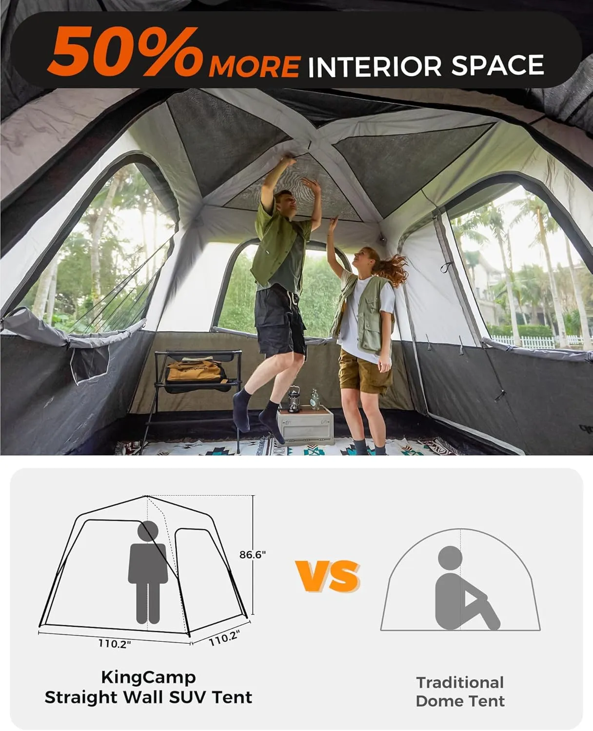 KingCamp BOUNDLESS X3 SUV Tent with Movie Screen