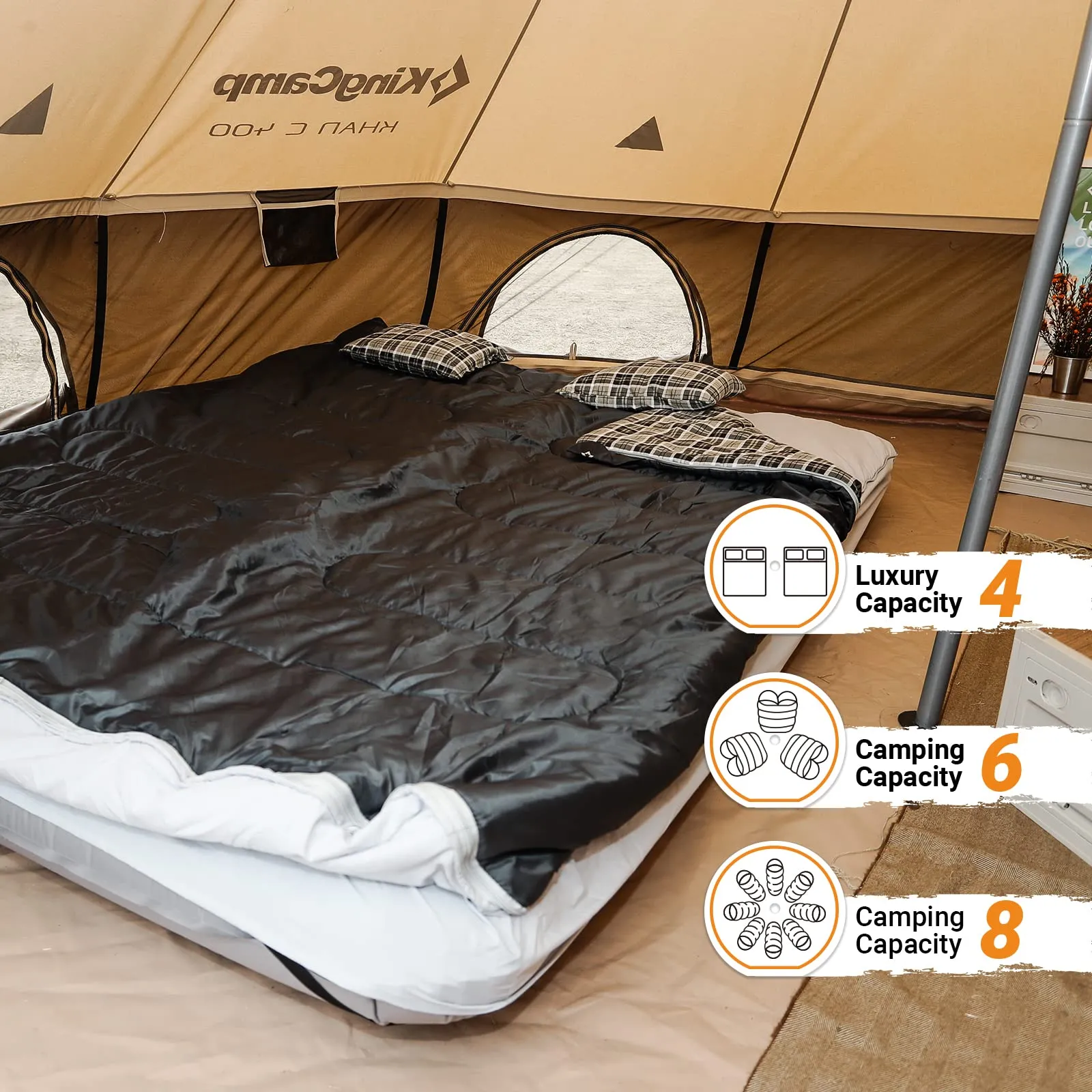 KingCamp KHAN C 500 Canvas Camping Bell Tent