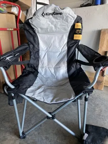 KingCamp Oversized Heavy Duty Padded Outdoor Camping Folding Chair with Lumbar