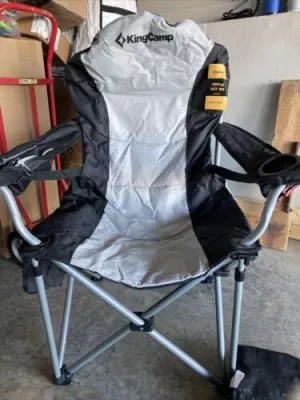 KingCamp Oversized Heavy Duty Padded Outdoor Camping Folding Chair with Lumbar