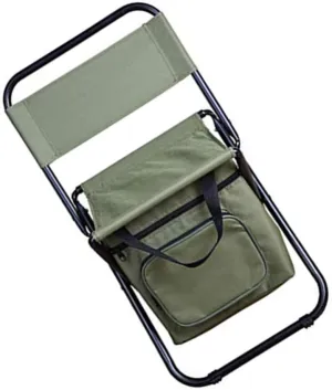 Kisangel Portable Folding Cooler Chair Insulated Storage Bag Fishing Chair Lightweight Ergonomic Design for Camping Hunting and Outdoor Activities