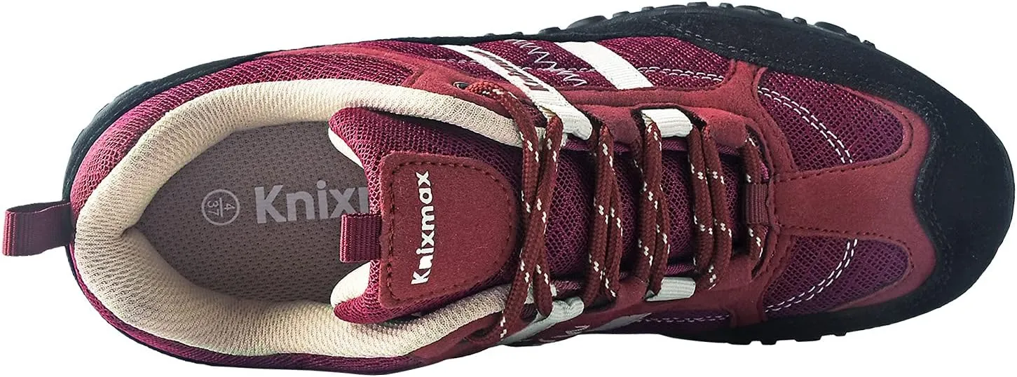 Knixmax Womens Hiking Shoes Lightweight Non-Slip Climbing Trekking Sneakers for Woman Camping Backpacking Shoe Summer Hiker Shoes