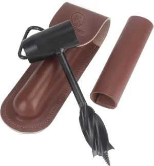 Kosibate Hand Auger Wrench, Bushcraft Survival Multi-Tool, Scotch Eye Wood Drill & Peg Hole Maker for Camping, Bushcrafting & Outdoor Backpacking