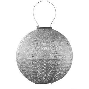 Lace Round 30 - Silver- Solar Lantern
