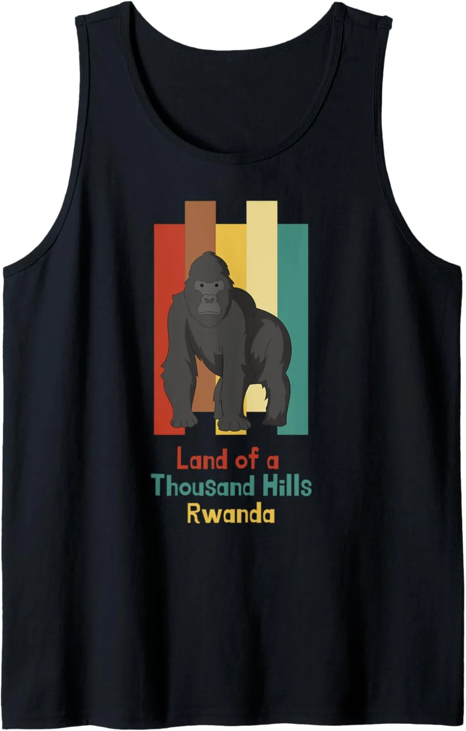 Land of a Thousand Hills African Gorilla Trekking Rwanda Tank Top