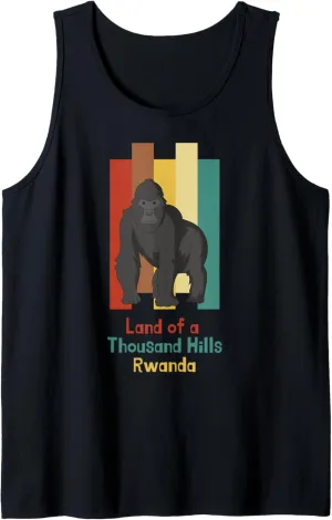 Land of a Thousand Hills African Gorilla Trekking Rwanda Tank Top