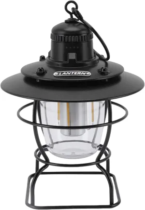 Lantern, Reable Lantern Multifunctional Outdoor Portable with LED Indicators Reable Lamp for Camping (All Black)