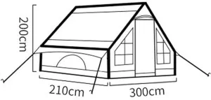 Large Outdoor Camping Tent, Inflatable Tent, Suitable for 5-8 People, mesh Design, Insect-Proof and Mosquito-Proof