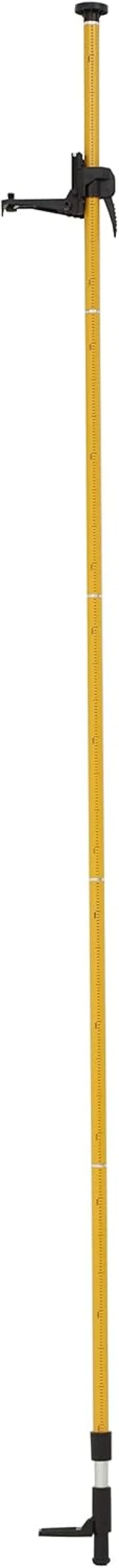 Laser Level Pole with Adjustable Mount 1/4-Inch by 20-Inch, 12 FT/3.7M Adjustable Telescoping Laser Pole with 5/8''-11 Thread Adapter for Rotary and Line Lasers (Without Tripod)