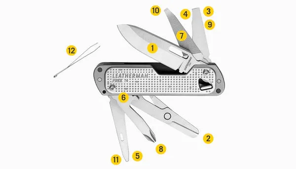Leatherman FREE T4 Compact Pocket Knife - Evergreen