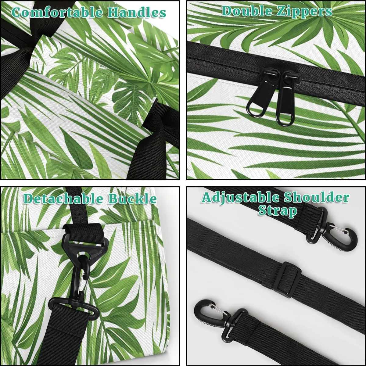 Leaves Palm Tree Kids Overnighter Duffel Bags for Boys, Carry-On Size Sports Gym Bag with Front Zipper Pocket for School Practice or Overnight Travel Weekender Sleepover Tote Bag