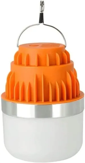 LED Camping Lantern, Portable Hanging Light, USB Rechargeable, Night Light for Emergency, Hurricane, Lightweight Tent Lamp (Orange)