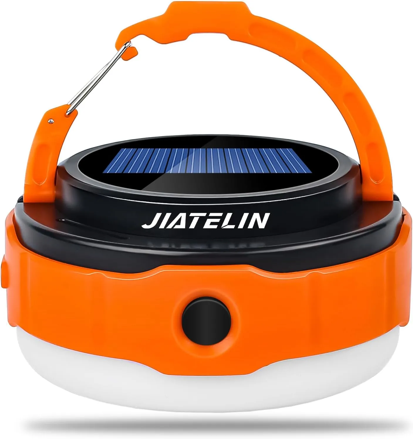 LED Rechargeable Camping Latern -Blue/Orange Solar Power Tent Light with 7 Light Modes, Power Bank, USB Charger Outdoor, Hiking, Home and Powered Emergency Failure Hurricane Hanging (Orange)