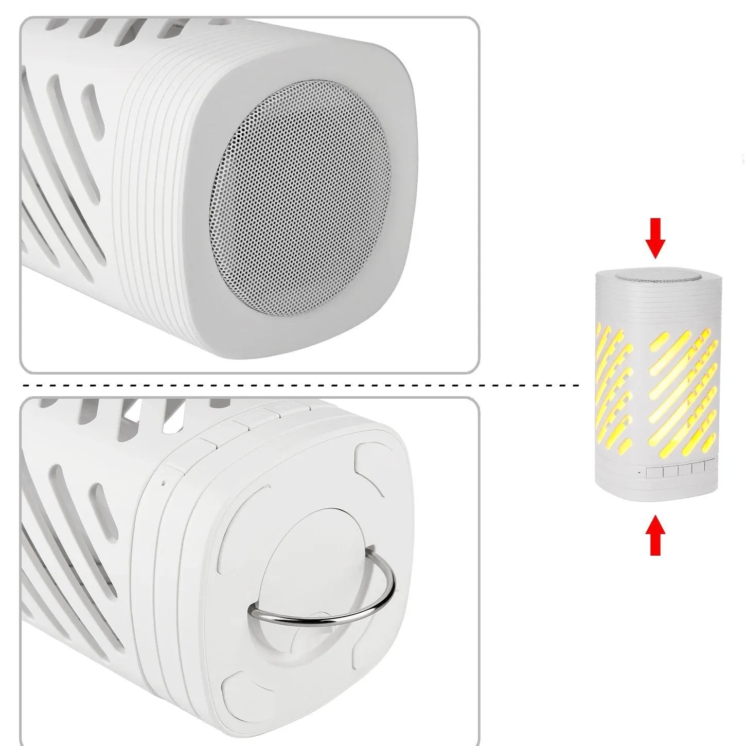 LED Smart Touch Bluetooth Speaker Rechargeable Camping Lamp