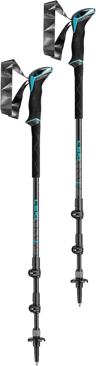 LEKI Makalu Lite AS Aluminum Adjustable Lightweight Walking Poles for Trekking & Hiking