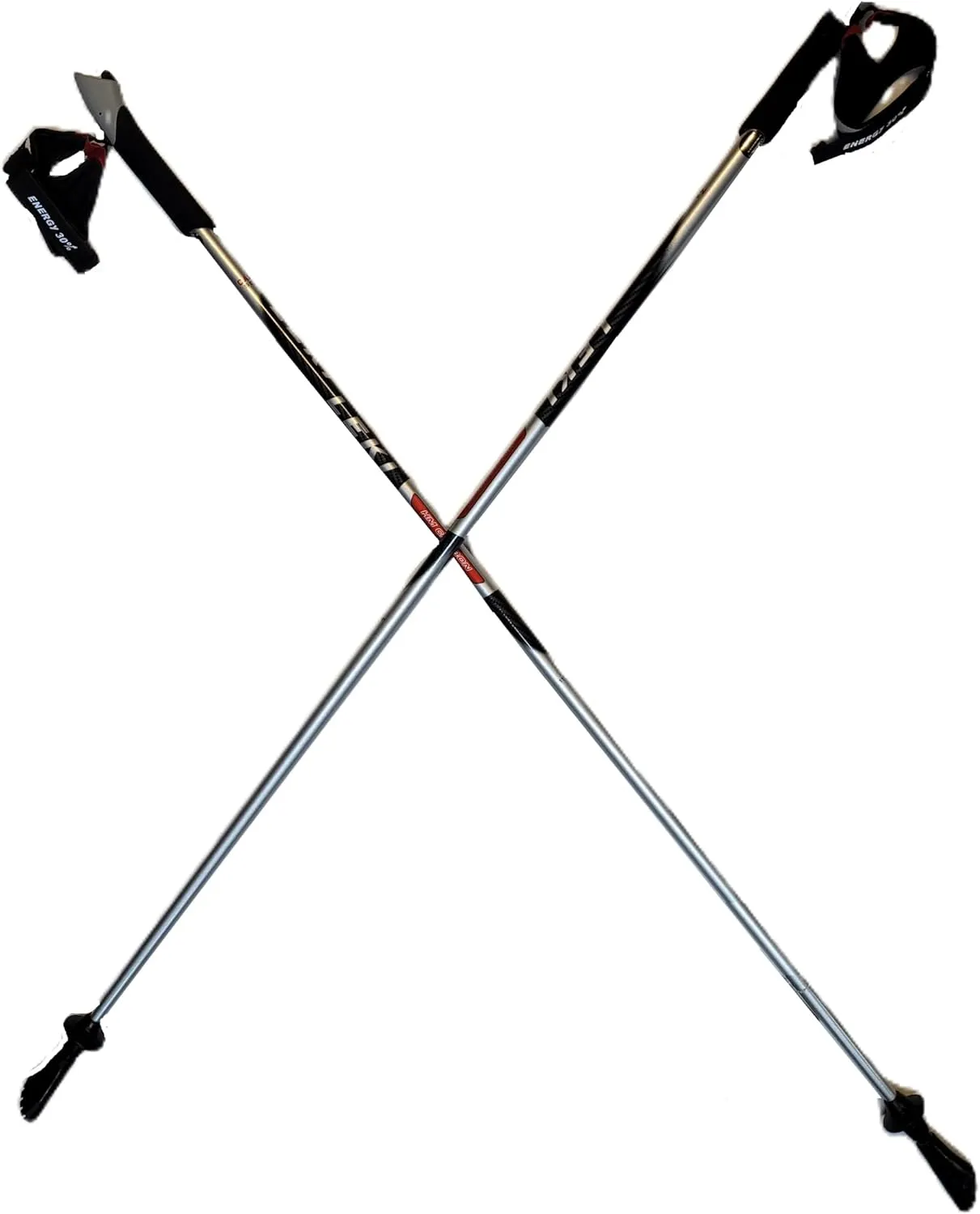 LEKI Nordic Walking Pacer Ultra Lightweight HM Carbon 105cm Silver