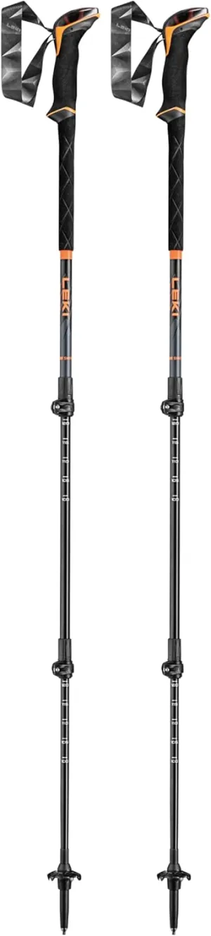 LEKI Sherpa Lite Aluminum Adjustable Lightweight Ski Poles for Backcountry Skiing & Snowboarding