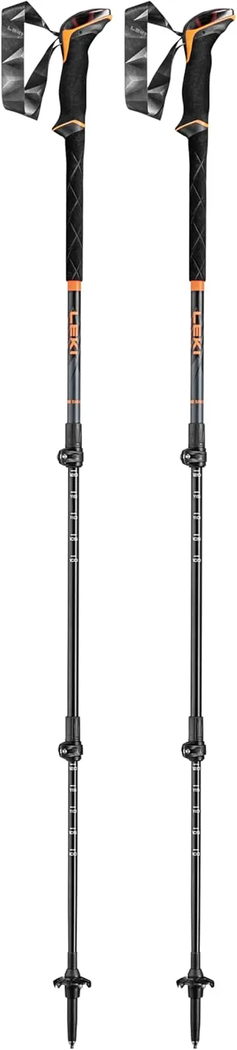 LEKI Sherpa Lite Aluminum Adjustable Lightweight Ski Poles for Backcountry Skiing & Snowboarding
