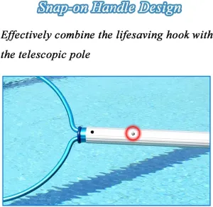 Lifesaving Hooks - Telescopic Rescue Hook for Water Safety, Aluminum Alloy Beach Pool Rescue Stick, Emergency Drowning Rescue Equipment for Lifeguards(1meter/3.3ft)