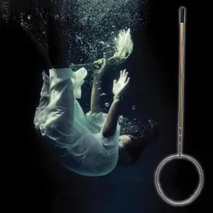 Lifesaving Pole Marine Emergency Saving Pole, Multi-use Safety Salvage Rods for Water Parks, Speedboat, Vacation Villages, Lightweight Rescue Pole for Drowning Swimmers(Life Hook 5.5m/216.5i