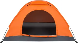 Lightweight 1-Person Backpacking Tent - Waterproof Dome Shelter for Hiking & Camping, Easy Setup with Carry Bag, Orange