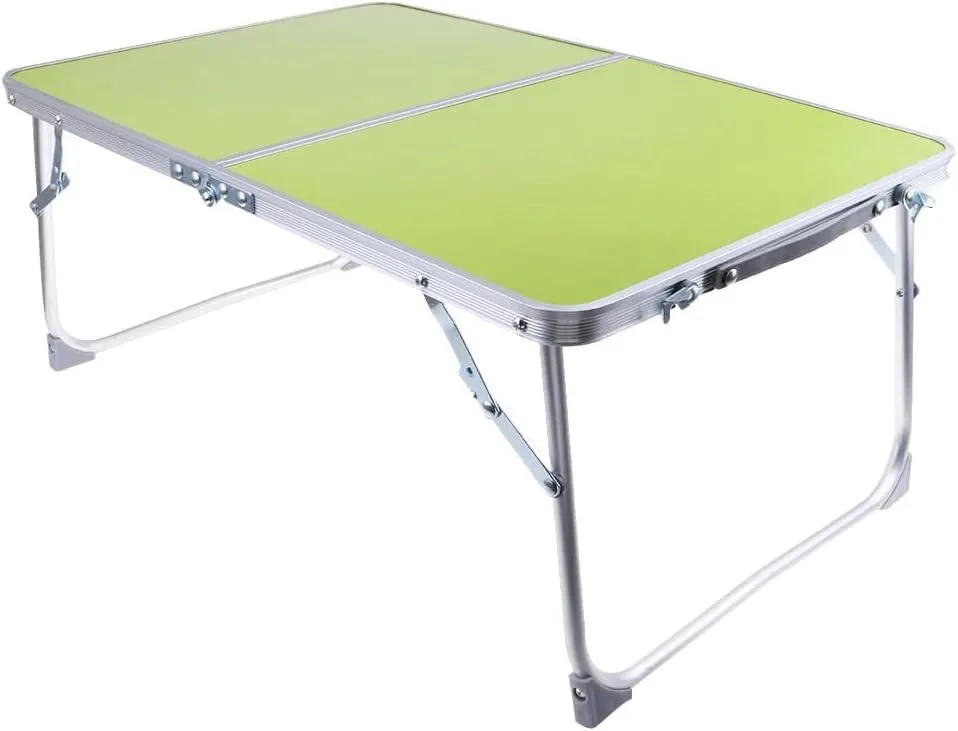 Lightweight Aluminum Outdoor Dining Table for Picnics and BBQs, Green