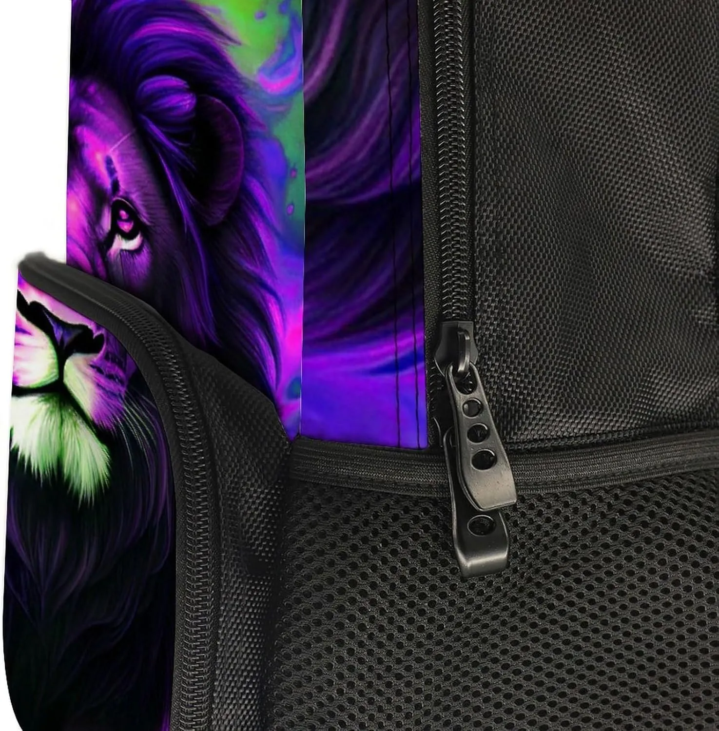 Lightweight Daypack Bookbag for Trekking Business Walking Cycling - Big Capacity Anti-Theft Multipurpose Carry On Bag, Cool Lion In The Universe Surreal Style Art Business Computer Bag