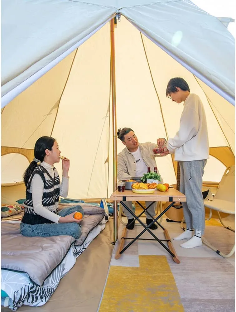 Lightweight Teepee Camping Tent Pyramid Tent for Mountaineering Hiking Camping 5-8 Person Family Camping Teepee Tent