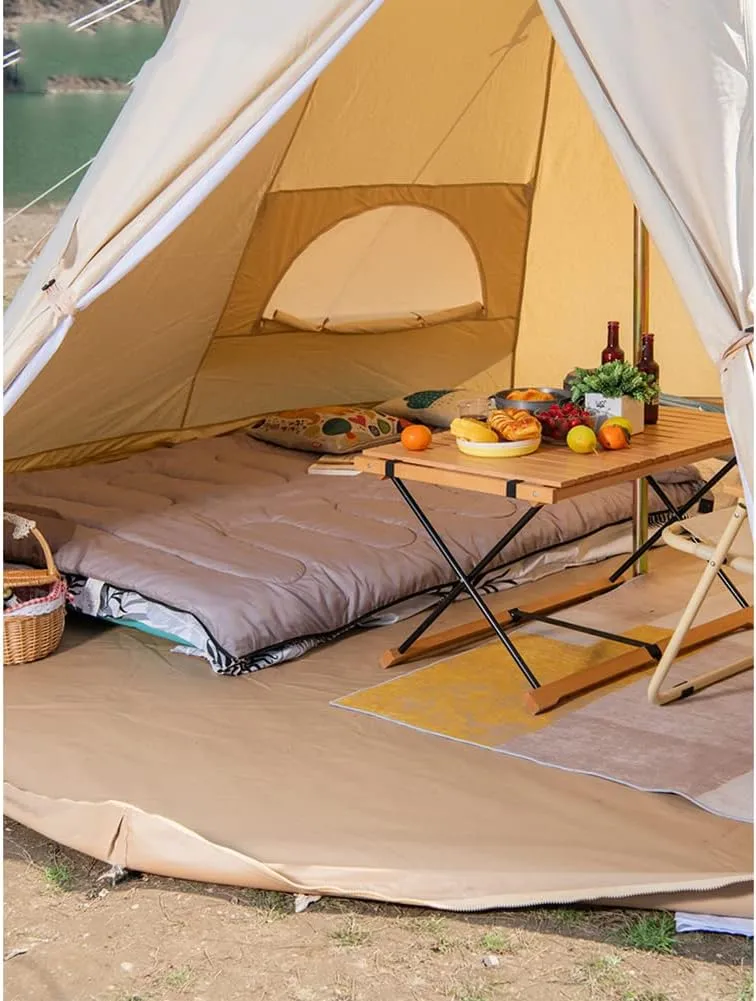 Lightweight Teepee Camping Tent Pyramid Tent for Mountaineering Hiking Camping 5-8 Person Family Camping Teepee Tent