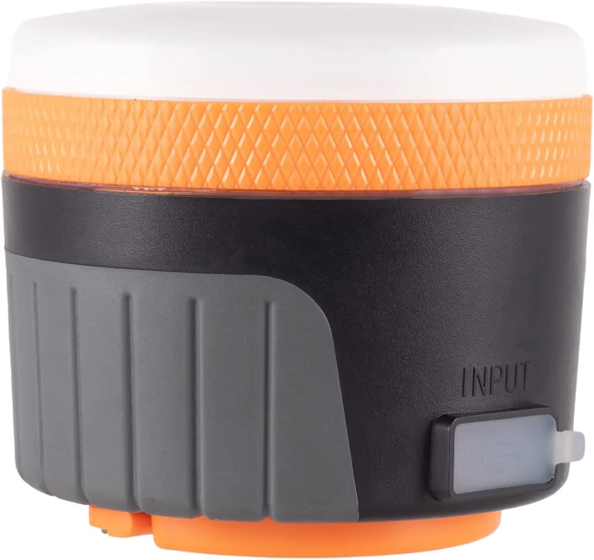 LIT-PaTH LED Camping Light, Rechargeable Lantern with Magnet Base, 4400 mAh, Survival Kit for Emergency, Hurricane, Outage, Large Orange, 2 Pack