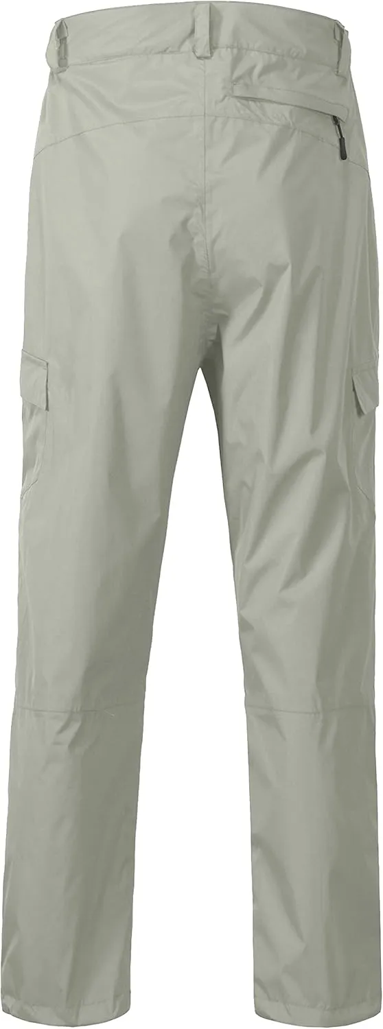 Little Donkey Andy Men's Lightweight Waterproof Rain Pants Breathable Hiking Pant for Outdoor Fishing