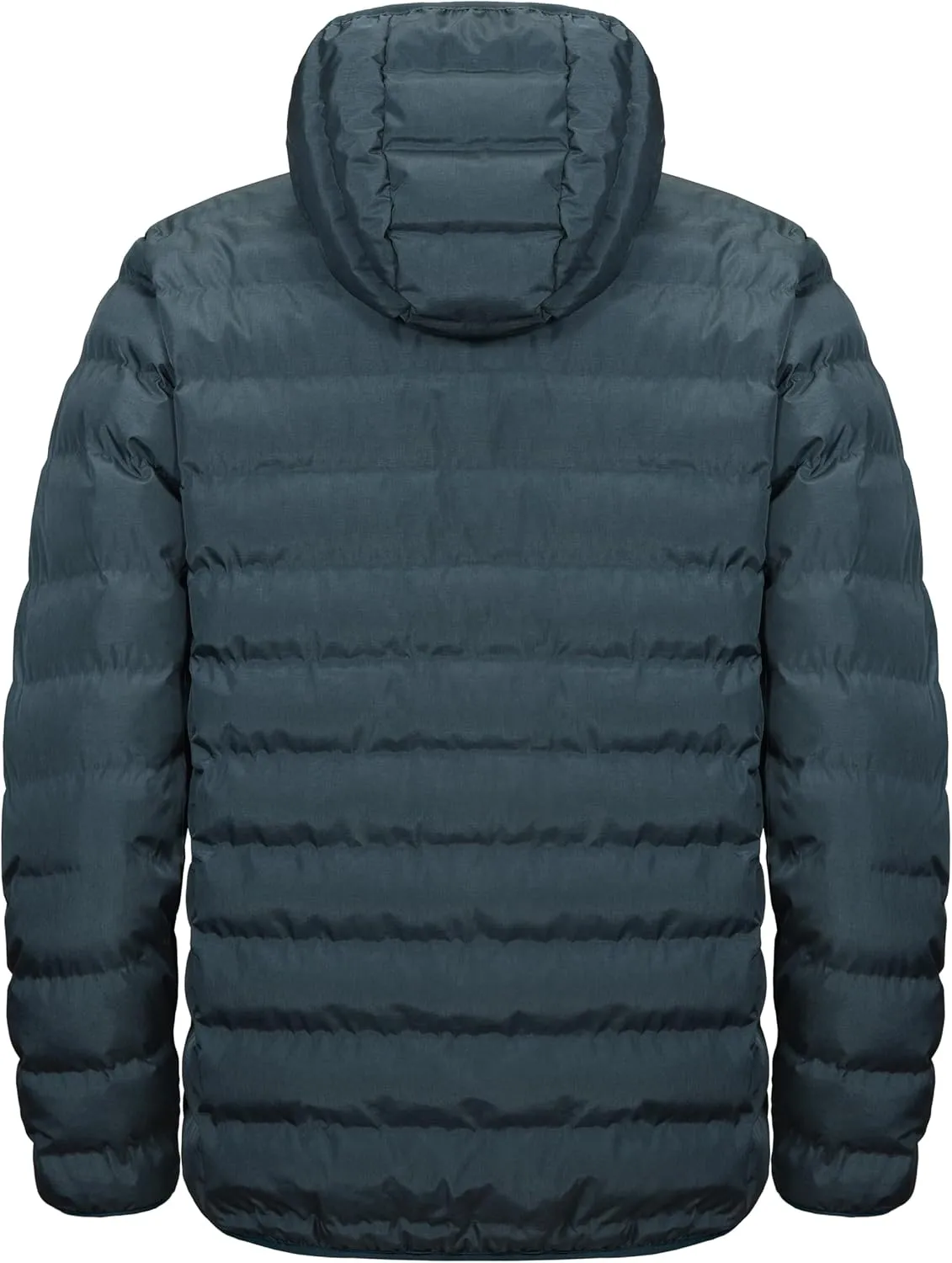 Little Donkey Andy Men's Warm Waterproof Puffer Jacket Hooded Windproof Winter Coat with Recycled Insulation