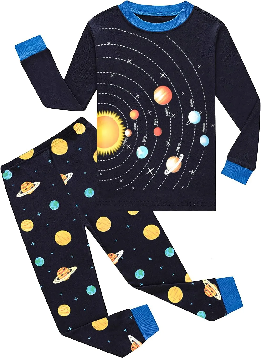 Little Hand Toddler Boys Pajamas Monster Truck Cotton Kids Dinosaur 2 Piece Planets Pjs Sleepwear Clothes Sets 2-7 Years