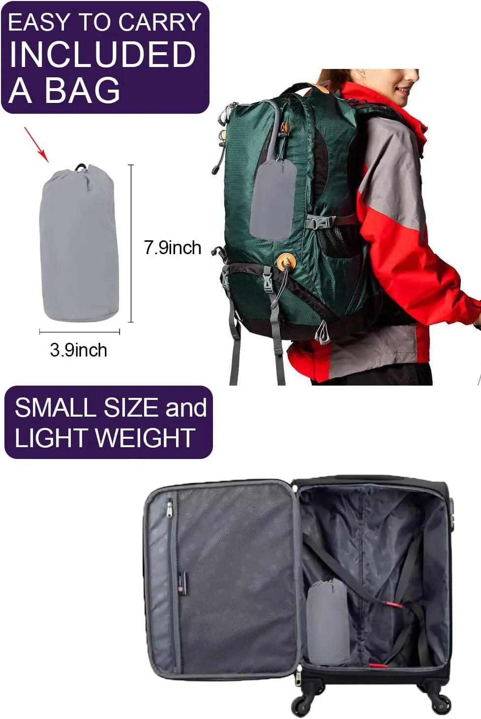 Lomon Women Waterproof Lightweight Rain Jacket Active Outdoor Hooded Raincoat