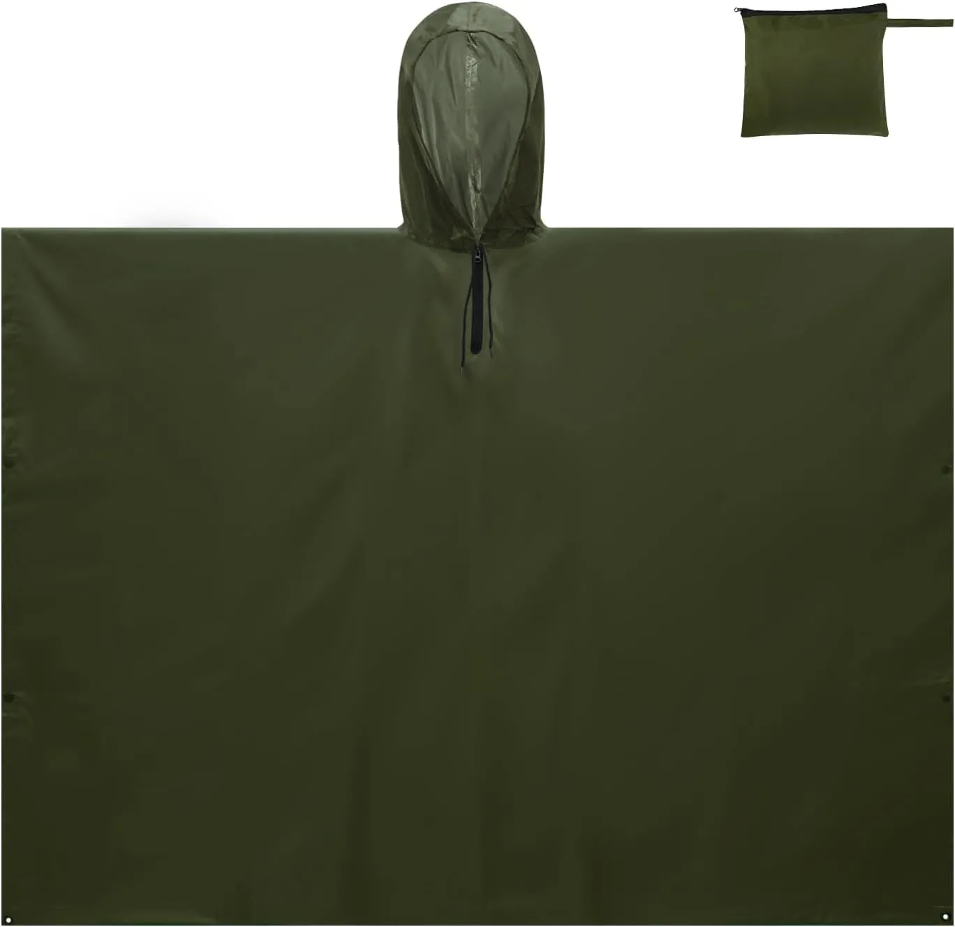 LOOGU Camo Rain Poncho with Hood Waterproof Lightweight Raincoat Rain Gear Men Women Outdoor Camping Hunting Hiking Fishing