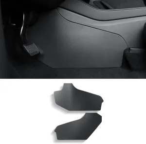 LUCKEASY 2PCS Center Console Side Anti-Kick Mats for Tesla Model Y 2021 2022 2023 2024 1st Row Seat Side Pads Waterproof Easy Install Easy Clean TPE Material Black