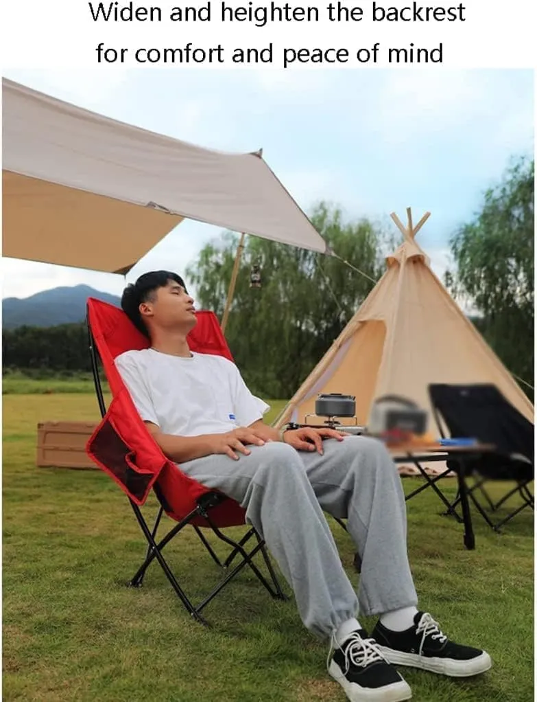 Luxury Folding Chair Fashionable Folding Chair Outdoor Fishing Chair Camping Chair Strong Bearing Capacity Foldable Home Recliner Folding Chair Comfortable