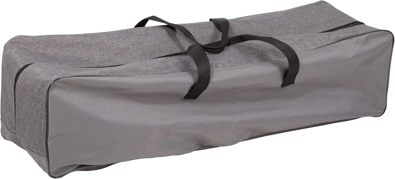 MacSports C932S-129 Padded Cushion Outdoor Folding Lounge Patio Club Chair, Gray