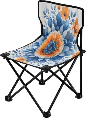 Mandala Texture Portable Outdoor Folding Chair Anti-Slip Padded Oxford Cloth Stool Camping Chair Small for Beach Hiking Fishing Gardening Quad Camp Chair