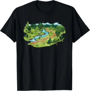 Map Trekking Navigation Race Orienteering Rogaining T-Shirt